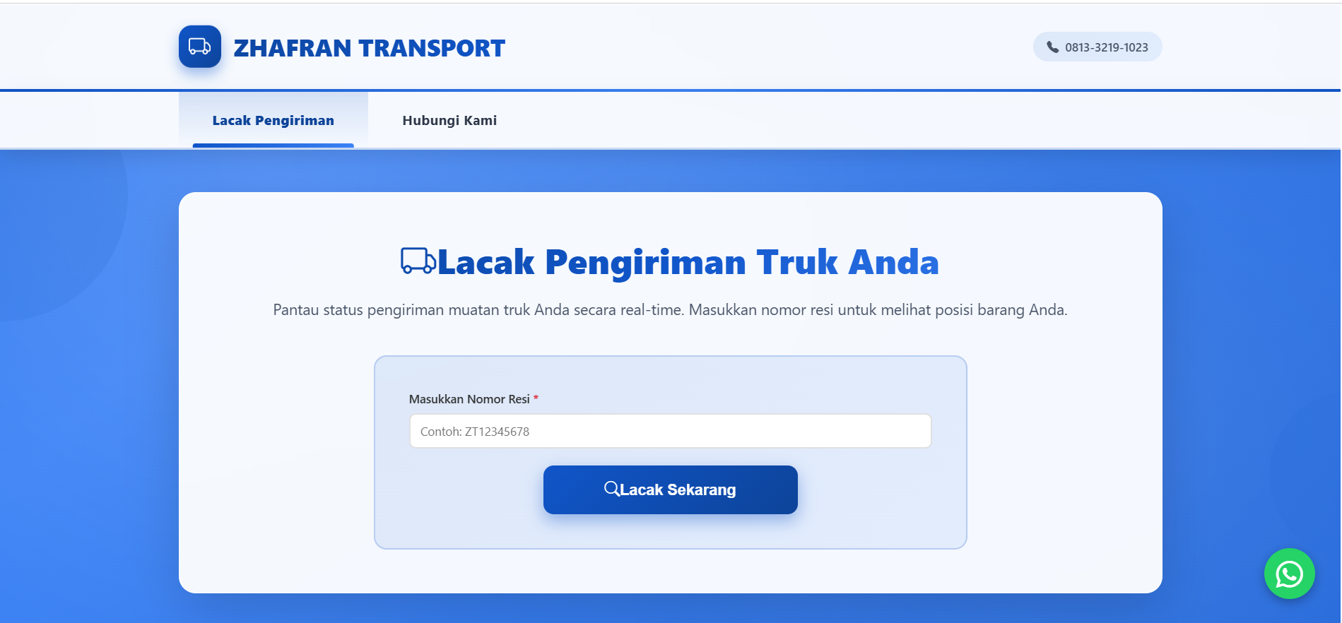 Zhafran Transport Delivery Tracking